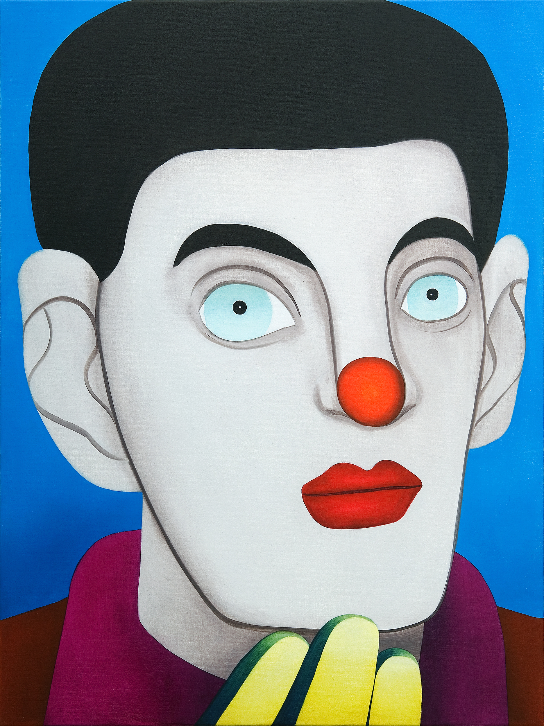 Clown, painting by Wouter van Riessen